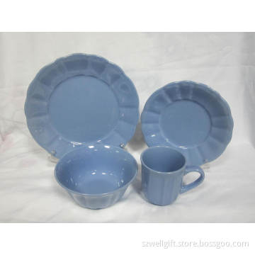 16PCS Stoneware Solid Color Dinner Set